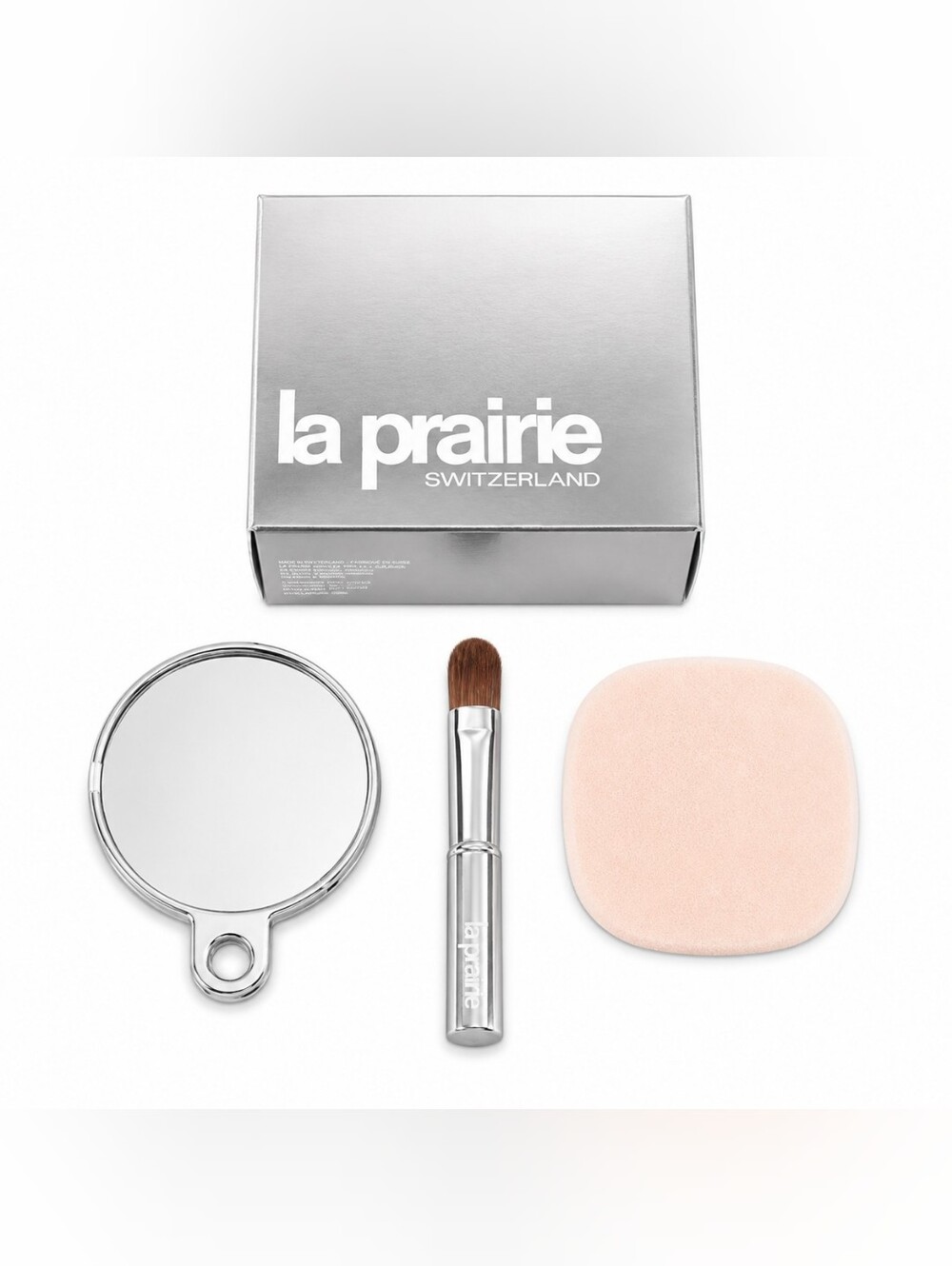La Prairie Silver Makeup Set with Blush Puff